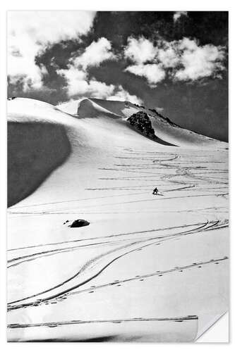 Sticker mural Skiing In The Canadian Rockies, 1950