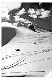 Naklejka na ścianę Skiing In The Canadian Rockies, 1950