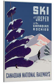 Tableau en aluminium Canadian Ski Resort Jasper