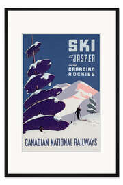 Gerahmter Kunstdruck Canadian Ski Resort Jasper
