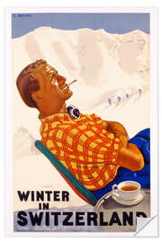 Vinilo para la pared Winter in Switzerland, 1930