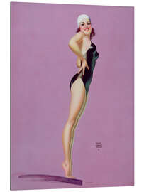 Magnettafel Watch This One, Pin Up Girl, 1940