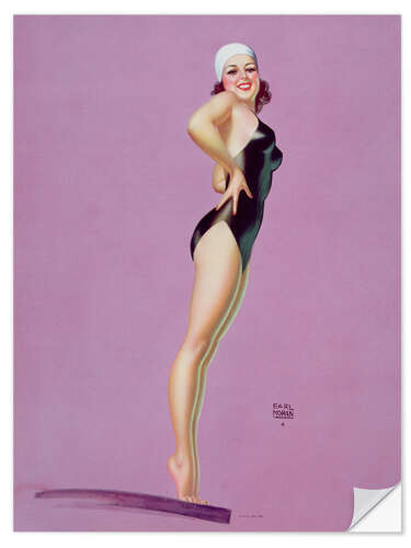 Wandsticker Watch This One, Pin Up Girl, 1940