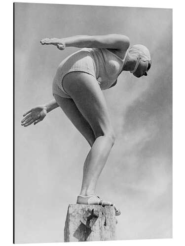 Cuadro de aluminio Ready To Dive Into the Water, USA, 1933