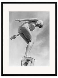 Gerahmter Kunstdruck Fertig zum Abtauchen, USA, 1933