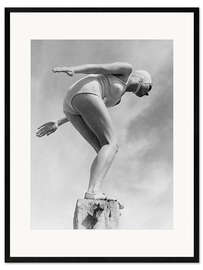 Framed art print Ready To Dive Into the Water, USA, 1933