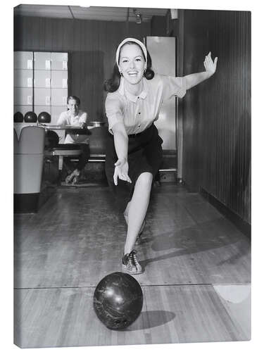 Canvas print Woman Bowling