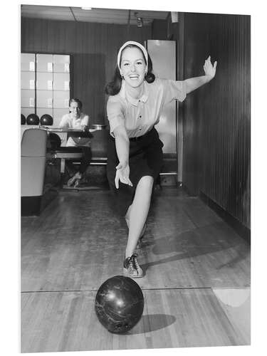 Cuadro de PVC Woman Bowling