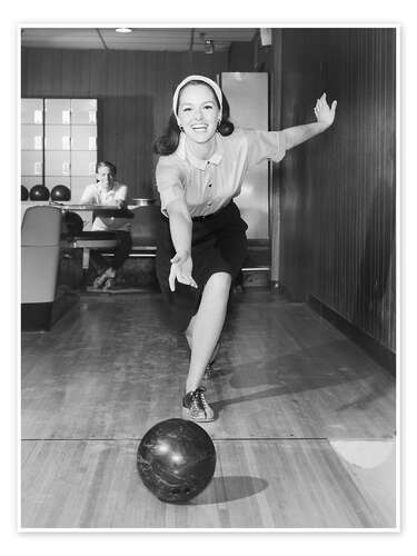 Póster Woman Bowling