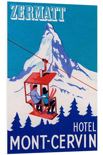 Foam board print Zermatt in Switzerland, 1935