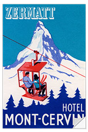 Naklejka na ścianę Zermatt in Switzerland, 1935