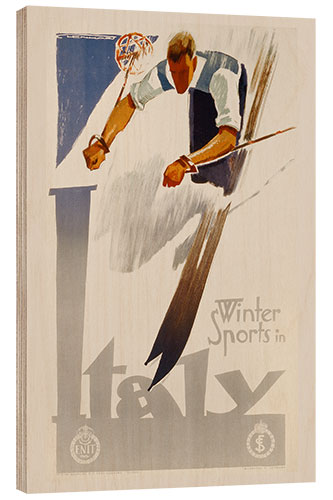 Stampa su legno Winter Sports in Italy, 1938