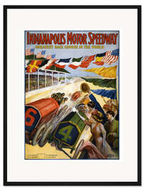 Gerahmter Kunstdruck Die Rennstrecke von Indianapolis, 1909
