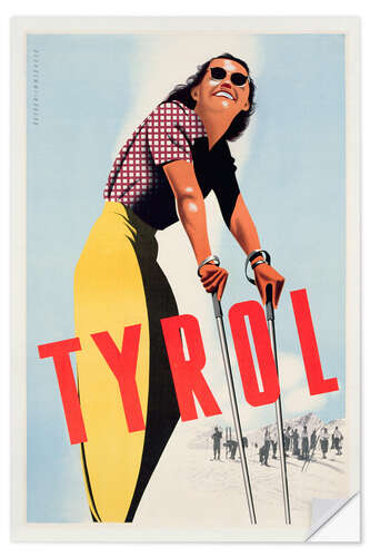 Selvklæbende plakat Tyrol, 1937