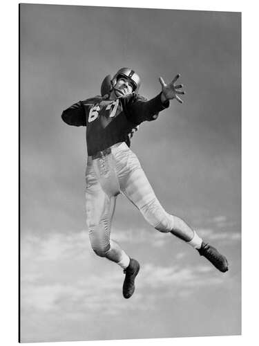 Quadro em alumínio Quarterback Throwing a Football