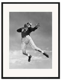 Gerahmter Kunstdruck Quarterback beim Wurf