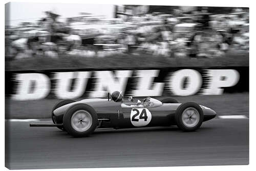 Canvas-taulu Jim Clark in a Lotus 21, Brands Hatch, England, 1961