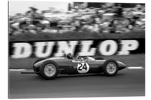 Quadro em plexi-alumínio Jim Clark in a Lotus 21, Brands Hatch, England, 1961