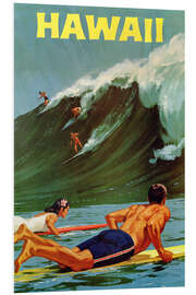 Foam board print Hawaii Surf, 1965