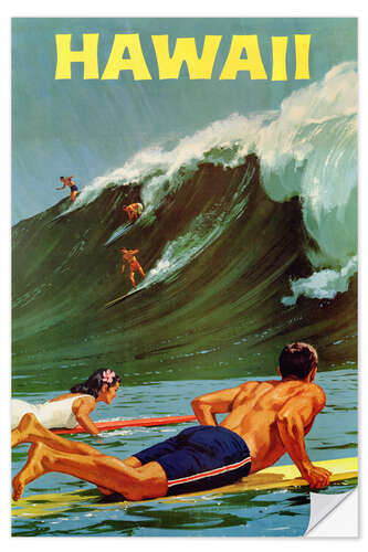 Wandsticker Hawaii Surf, 1965