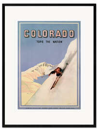 Impression artistique encadrée Colorado Tops the Nation, 1941 - Vintage Ski Collection