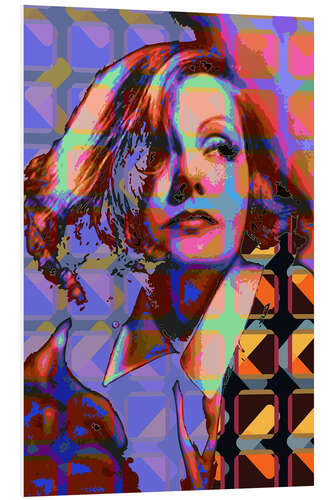 Foam board print Pop Art Greta Garbo