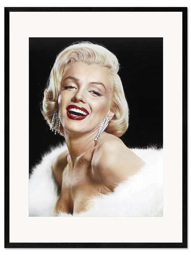 Impression artistique encadrée Marilyn Monroe Lipstick, 1953