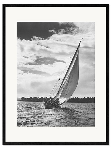 Framed art print Sailboat off Shore