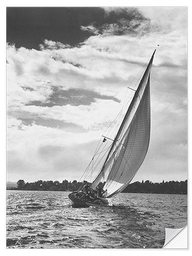 Selvklebende plakat Sailboat off Shore