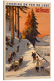 Tableau en aluminium Les Vosges, Chemins de Fer de l'Est, 1912