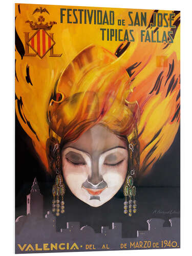 PVC-tavla Spring Festival Fallas, Valencia, 1940