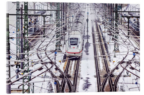 Acrylglasbild ICE am Bahnhof Merklingen Schwäbische Alb, Deutschland