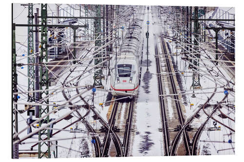 Quadro em alumínio ICE at Merklingen Station Swabian Alb, Germany