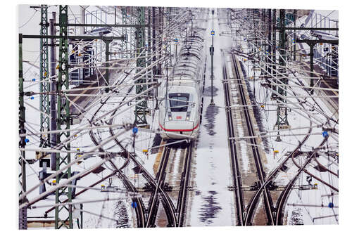 Tableau en PVC ICE at Merklingen Station Swabian Alb, Germany