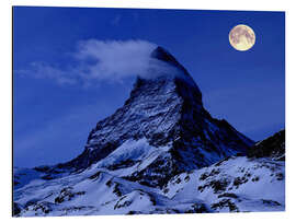 Aluminiumsbilde Matterhorn at Full Moon, East and North Face, Switzerland