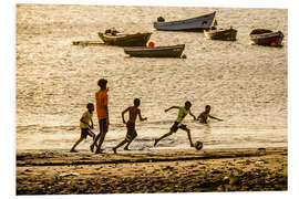 Foam board print Football Match on the Beach in Cape Verde, Africa