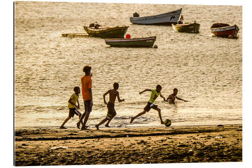 Galleriataulu Football Match on the Beach in Cape Verde, Africa