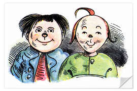 Wandsticker Max und Moritz - Wilhelm Busch