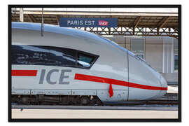 Gerahmter Kunstdruck ICE im Pariser Bahnhof Est, Frankreich