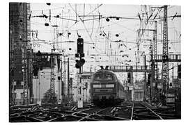 Aluminium print Regional Train Entering Cologne Main Station, Germany