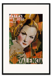 Gerahmter Kunstdruck Fallas Fest, Valencia, 1944