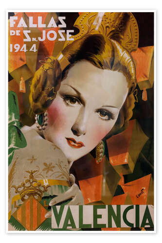 Poster Fallas Fest, Valencia, 1944