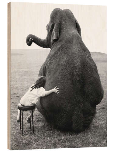 Hout print Big Friendship