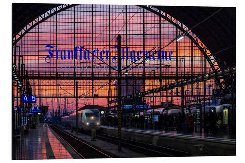 Obraz na aluminium Main Station With Arriving ICE Train, Frankfurt Am Main, Germany