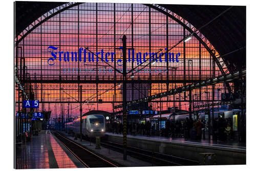 Galleritryck Main Station With Arriving ICE Train, Frankfurt Am Main, Germany