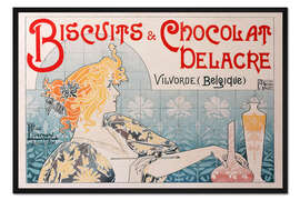 Gerahmter Kunstdruck Vintage Biscuits &amp; Chocolat Delacre