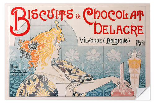 Wandsticker Vintage Biscuits & Chocolat Delacre