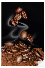 Selvklebende plakat Coffee Beans (Coffea arabica)