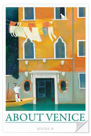 Selvklebende plakat About Venice, Italian Travel Landscapes