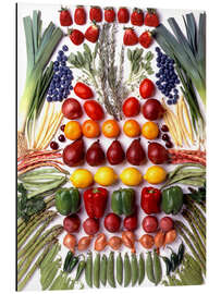 Magnettafel Mix aus Obst und Gemüse